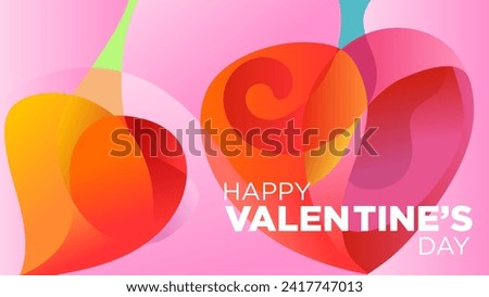 abstract heart shape for valentinesday template vector illustration