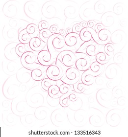 abstract heart shape, vector