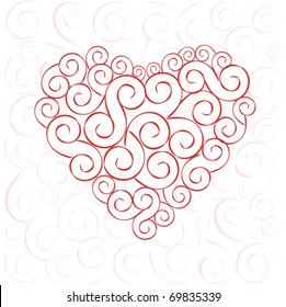 abstract heart shape, vector