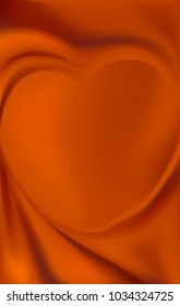 Abstract heart shape vector background luxury cloth, liquid wave or wavy folds of grunge silk texture satin velvet material. Luxurious background for elegant wallpaper or Valentine's day event.