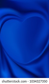 Abstract heart shape vector background luxury cloth, liquid wave or wavy folds of grunge silk texture satin velvet material. Luxurious background for elegant wallpaper or Valentine's day event.