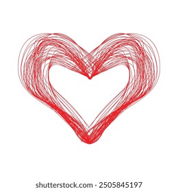 abstract heart shape vector illustration on white backgrond