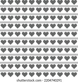 Resumen Forma cardíaca y franjas grises negras Vector de fondo Vector de fondo tejido en forma de corazón