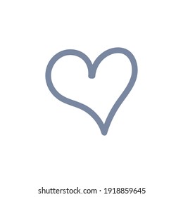 Abstract Heart Shapes For Create Your Own Art. Hand drawn  shape and doodle object. Abstract contemporary modern trendy vector. Design for card, print , logos, branding, mood boards, poster