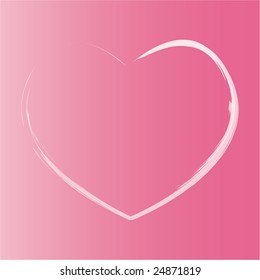 Abstract Heart Silhouette on pink