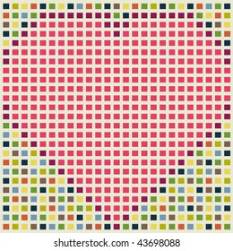 Abstract heart in squares