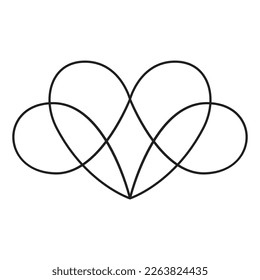 Abstract heart with star icon design