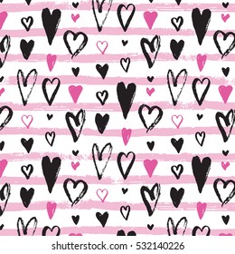 Abstract  heart striped pattern