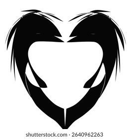  Abstract Heart Symbol with Intertwining Lines