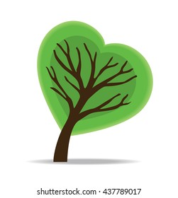 Abstract heart tree