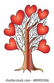 abstract heart tree
