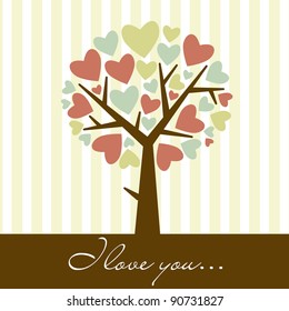 abstract heart tree