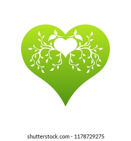 Abstract heart tree concept. Tree in heart.