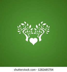 Abstract heart tree concept.