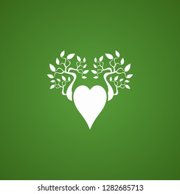 Abstract heart tree concept.