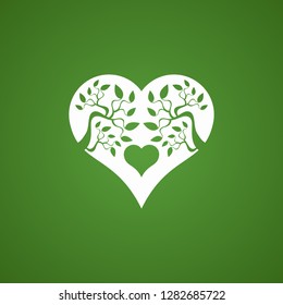 Abstract heart tree concept.