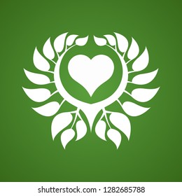 Abstract heart tree concept.