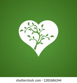 Abstract heart tree concept.