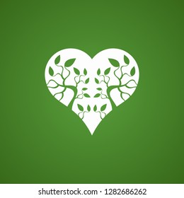Abstract heart tree concept.
