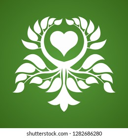 Abstract heart tree concept.
