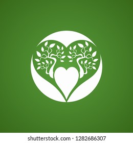 Abstract heart tree concept.