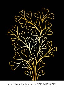 abstract heart tree, hand drawing for design - Vector 
