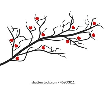 Abstract heart tree - vector illustration