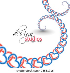 abstract heart valentine background design.