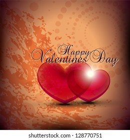 Abstract heart for Valentine's Day in grungy background.