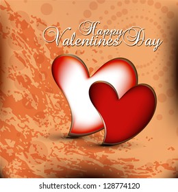 Abstract heart for Valentine's Day in grungy background.