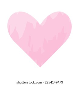 Abstract Heart for Valentines day in trendy soft pink hues in watercolor manner. Design for cards