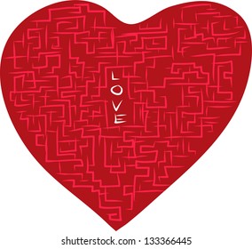 abstract heart vector design