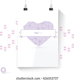 Abstract Heart Vector Design for Your Text