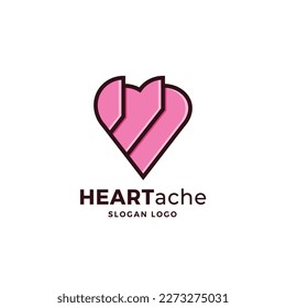Ilustración de icono del vector del corazón abstracto