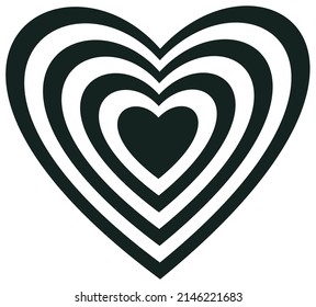Resumen Ilustración vectorial del corazón en negro. Fondo blanco aislado.
Ilustración del logo de Heart Beating. Diseño romántico de amor emocional.