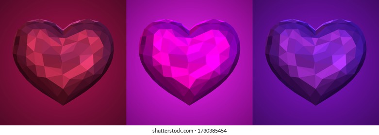 Abstract heart vector illustration. A set of beautiful hearts that will decorate anything.