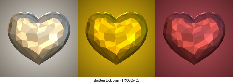 Abstract heart vector illustration. A set of beautiful hearts that will decorate anything.