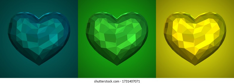 Abstract heart vector illustration. A set of beautiful hearts that will decorate anything.