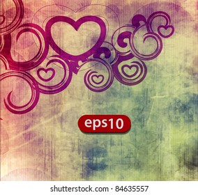 abstract heart vector for valentine background.