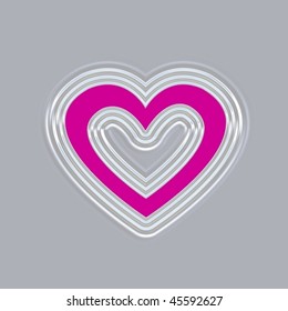Abstract heart in water