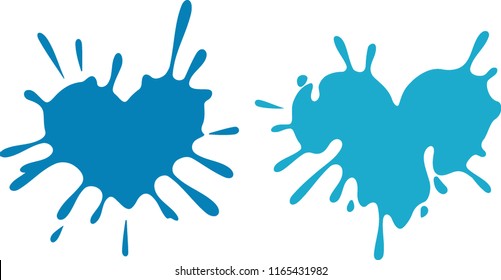 Abstract Heart Water Shape