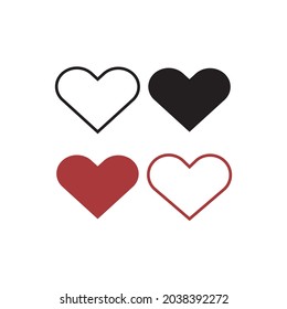 Abstract heart for web design. Symbol, logo illustration. Love symbol. Heart icon vector.