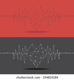 Abstract heartbeat. Vector illustration