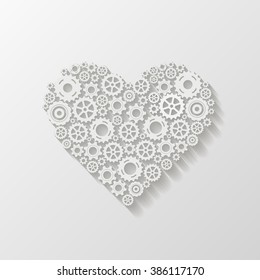 Abstract hearth from gear
