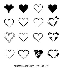 Abstract Hearth Icon Set