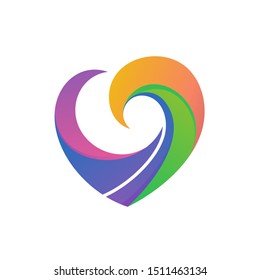 abstract heart/love logo vector template