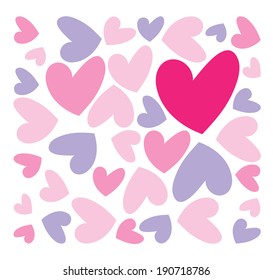 Abstract hearts background