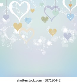 Abstract hearts background