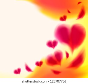 Abstract hearts background- vector illustration.