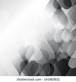 Abstract Hearts Background - Vector Illustration, Graphic Design Useful For Your Design